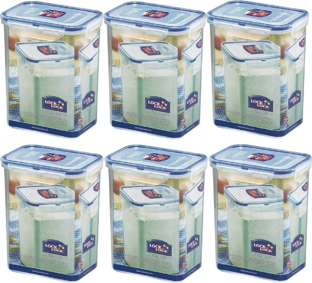 Lock & Lock Frischhaltebox Rechteckig 6er Set 1,8l 151x108x185mm HPL813 1 Lock & Lock Frischhaltebox Rechteckig 6er Set 1,8l 151x108x185mm HPL813