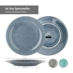 24tlg Geschirrset Jive 6Pers Kaffeebecher Suppenteller Kuchenteller Speiseteller Porzellan Bunt -Küche Produkt Geschäft 92793f3d9d4f7fb5b40a5895e45c4e8f