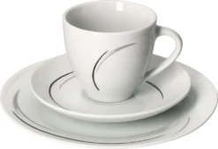 Van Well 18tlg. Kaffee-Service Home Für 6 Personen I 6x Tasse 180ml, 6x Untertasse + 6x Kuchenteller I Porzellan-Geschirr Mit Streifen In Grau, Schwarz & Creme I Kaffeepott, Dessert-Teller 9 Van Well 18tlg. Kaffee-Service Home Für 6 Personen I 6x Tasse 180ml, 6x Untertasse + 6x Kuchenteller I Porzellan-Geschirr Mit Streifen In Grau, Schwarz & Creme I Kaffeepott, Dessert-Teller -Küche Produkt Geschäft 93e3a3679f240aa7658a3c0cc373ddf4