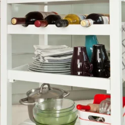 SoBuy Servierwagen, Küchenwagen, Küchenregal, B58xT40xH90cm FKW16-WN -Küche Produkt Geschäft 93ec105193c3f635bf08528535ca1b30