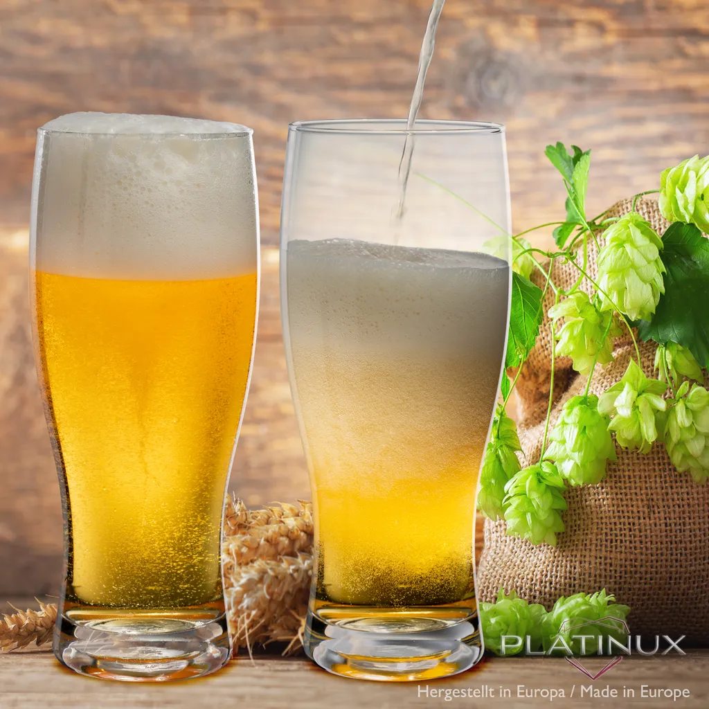 Biergläser 500ml (max. 640ml) Set 6-Teilig Bierseidel Weizengläser 0,5L Glas 4 Biergläser 500ml (max. 640ml) Set 6-Teilig Bierseidel Weizengläser 0,5L Glas – Bild 4