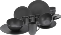 CreaTable 23145 Kombiservice Soft Touch Black Für 4 Personen, Steinzeug, Schwarz (1 Set, 16-teilig) 11 CreaTable 23145 Kombiservice Soft Touch Black Für 4 Personen, Steinzeug, Schwarz (1 Set, 16-teilig) -Küche Produkt Geschäft 954c77772588db62904e12ac4b7d6c96
