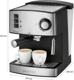 Clatronic ES 3643 Espresso- Und Cappuccino-Automat, 15 Bar Pumpdruck, Tassenvorwärmfunktion, Mit Aufschäum- Und Heißwasserfunktion -Küche Produkt Geschäft 965604ffef3f2f5eeafc265d501eee18