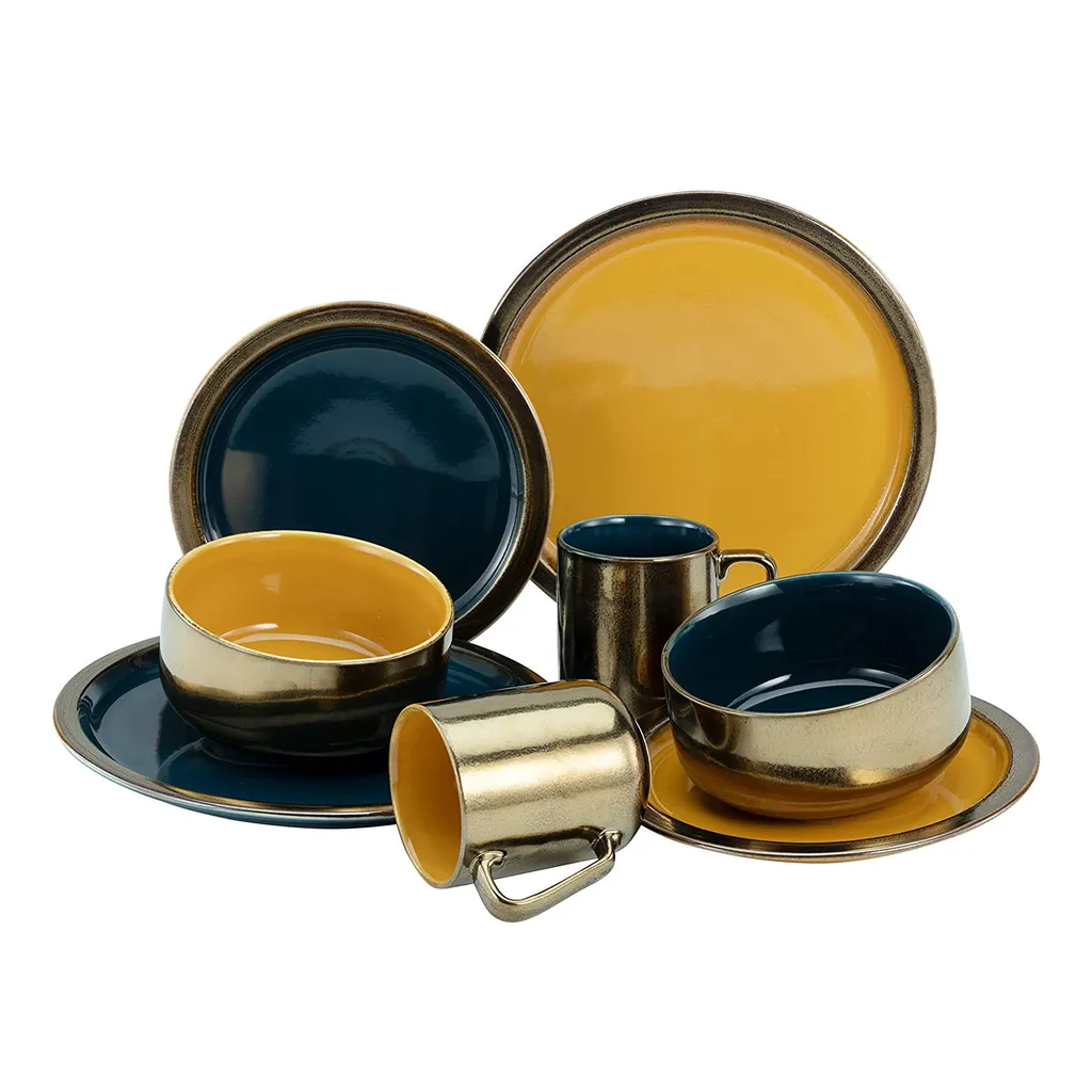 CreaTable 22973 Kombiservice Rustikal Collection Für 4 Personen, Steinzeug, Mehrfarbig (1 Set, 16-teilig) 2 CreaTable 22973 Kombiservice Rustikal Collection Für 4 Personen, Steinzeug, Mehrfarbig (1 Set, 16-teilig) – Bild 2