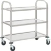 VidaXL 3-Stufiger Servierwagen 95x45x83,5 Cm Edelstahl