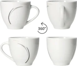 Van Well 18tlg. Kaffee-Service Home Für 6 Personen I 6x Tasse 180ml, 6x Untertasse + 6x Kuchenteller I Porzellan-Geschirr Mit Streifen In Grau, Schwarz & Creme I Kaffeepott, Dessert-Teller 12 Van Well 18tlg. Kaffee-Service Home Für 6 Personen I 6x Tasse 180ml, 6x Untertasse + 6x Kuchenteller I Porzellan-Geschirr Mit Streifen In Grau, Schwarz & Creme I Kaffeepott, Dessert-Teller -Küche Produkt Geschäft 9d0242c16a7ce12d1c903bb9532f36e9