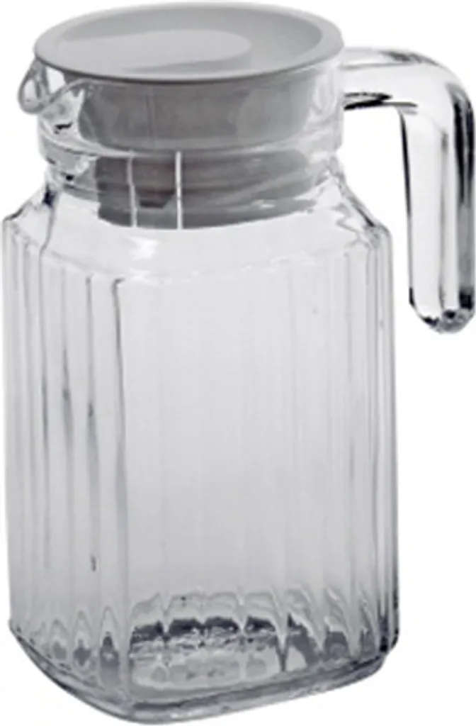 Esmeyer Arcoroc Glaskrug "Quadro" Mit Deckel 0,5 Liter 4 Esmeyer Arcoroc Glaskrug "Quadro" Mit Deckel 0,5 Liter – Bild 4