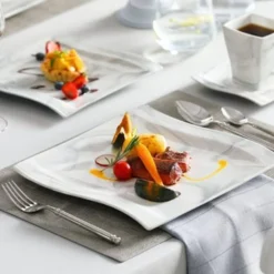 MALACASA, Serie Flora, 30 Tlg. Marmor Porzellan Geschirrset Kombiservice Tafelservice Mit Je 6 Kaffeetassen, 6 Untertassen, 6 Dessertteller, 6 Suppenteller Und 6 Flachteller -Küche Produkt Geschäft 9f1d4761a02367daa579d9999379a0c1