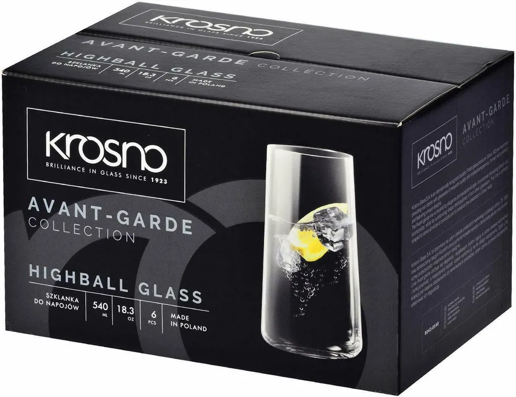 KROSNO Avant-Garde Longdrinkgläser, Set Von 6, 540 Ml 10 KROSNO Avant-Garde Longdrinkgläser, Set Von 6, 540 Ml – Bild 10