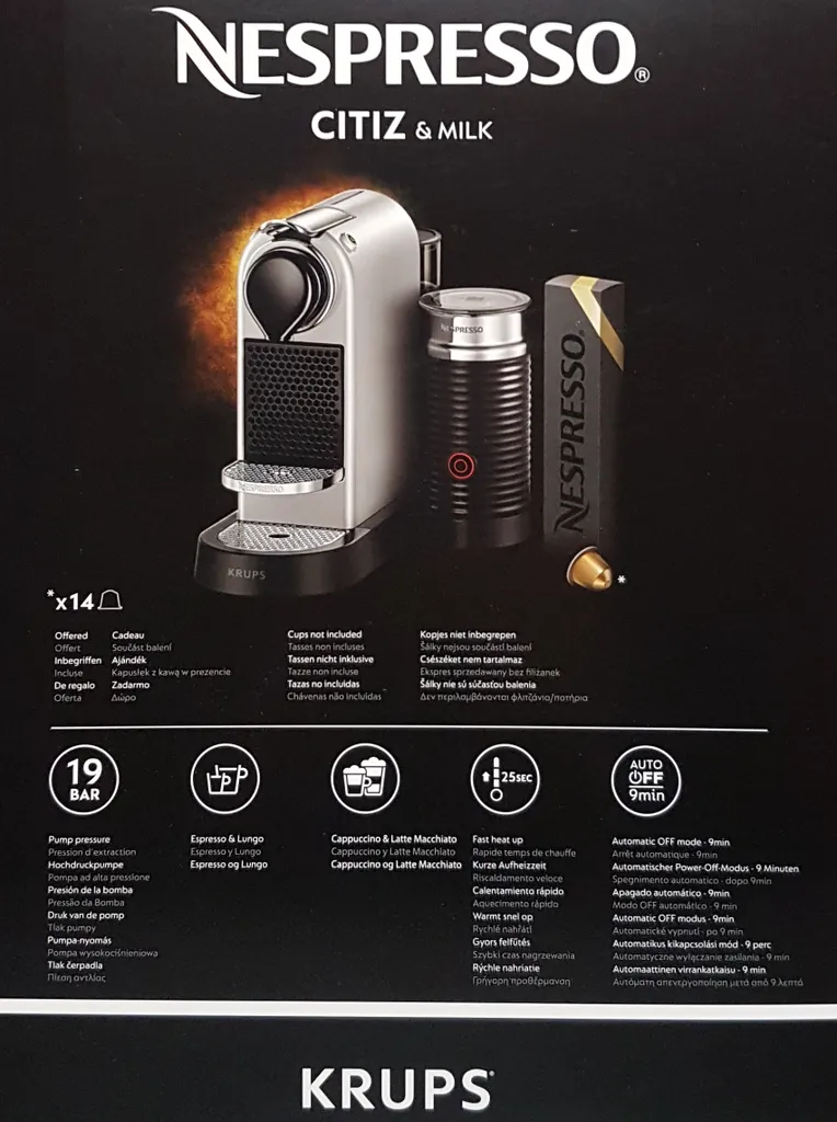 Krups XN7615.19 Nespresso Citiz & Milk Kaffeekapselmaschine (1260 Watt, Wassertankkapazität: 1l, Pumpendruck: 19 Bar) Rot 8 Krups XN7615.19 Nespresso Citiz & Milk Kaffeekapselmaschine (1260 Watt, Wassertankkapazität: 1l, Pumpendruck: 19 Bar) Rot – Bild 8