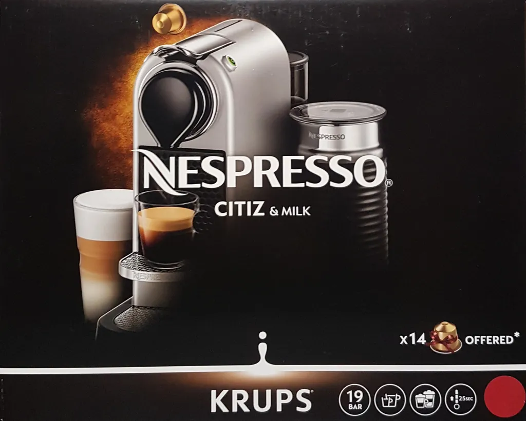 Krups XN7615.19 Nespresso Citiz & Milk Kaffeekapselmaschine (1260 Watt, Wassertankkapazität: 1l, Pumpendruck: 19 Bar) Rot 6 Krups XN7615.19 Nespresso Citiz & Milk Kaffeekapselmaschine (1260 Watt, Wassertankkapazität: 1l, Pumpendruck: 19 Bar) Rot – Bild 6
