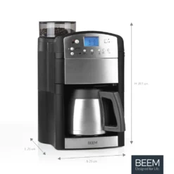 BEEM FRESH-AROMA-PERFECT Filterkaffeemaschine Mit Mahlwerk - Thermo | 2 Isolierkannen Kaffeemaschine Mahlwerk Timer 2x Thermoskanne Filterkaffeemaschine Kaffeeautomat -Küche Produkt Geschäft a2326523f1e5a553a54adc3cd3061ab6