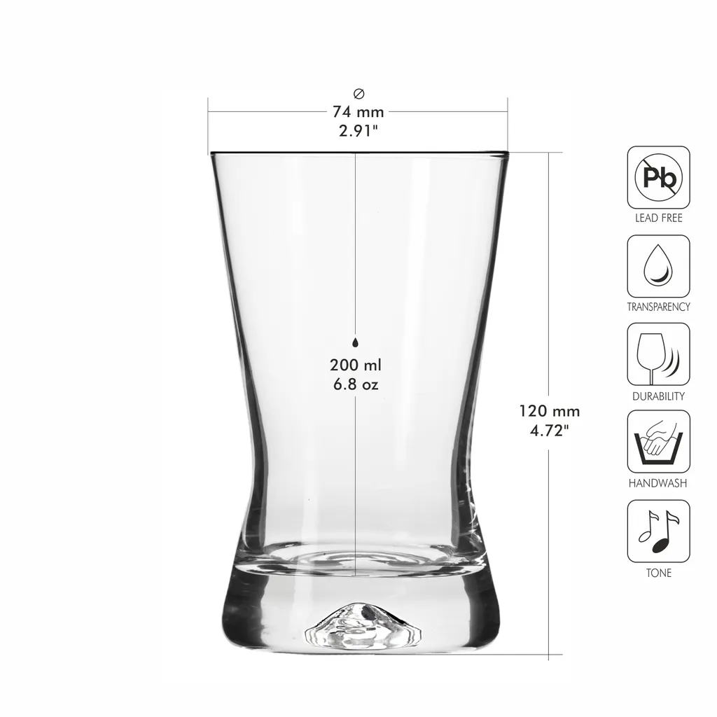 KROSNO X-Line Wassergläser, 6er-Set, 200 Ml 2 KROSNO X-Line Wassergläser, 6er-Set, 200 Ml – Bild 2