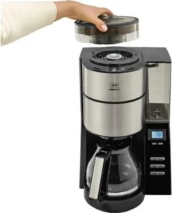 MELITTA 1021-02 Aroma Fresh Kaffeeautomat Mit Timer Und Mahlwerk Schwarz, Farbe:Schwarz -Küche Produkt Geschäft a425ddb481bb2851a56c215e7dddb640