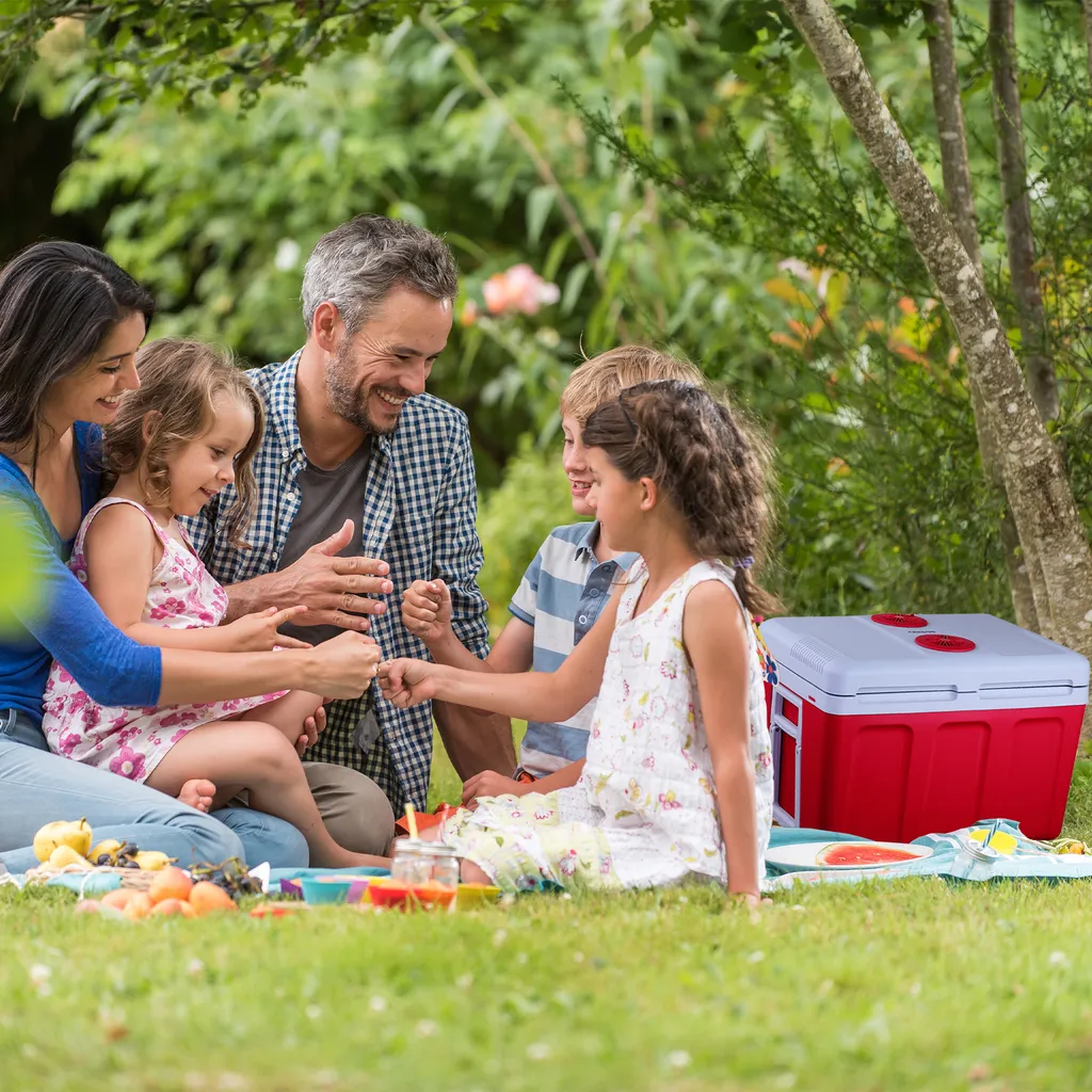 AREBOS Elektrische Kühlbox 40 Liter, Zum Kühlen Und Warmhalten, Mobil Kühlschrank Mit ECO Modus, 12/230 V Für Auto Und Steckdose 2 AREBOS Elektrische Kühlbox 40 Liter, Zum Kühlen Und Warmhalten, Mobil Kühlschrank Mit ECO Modus, 12/230 V Für Auto Und Steckdose – Bild 2