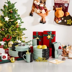 Vancasso Aria Tafelservice Für 8 Personen (32-teilig) Mit Tellern, Schalen Und Tassen, Schwarz Und Türkis -Küche Produkt Geschäft a7bd975ec3f93b58405d2f0414838ff2