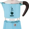 Bialetti Rainbow, Italienische Espresso-Kaffeemaschine, Aluminium, 3 Tassen, Blau