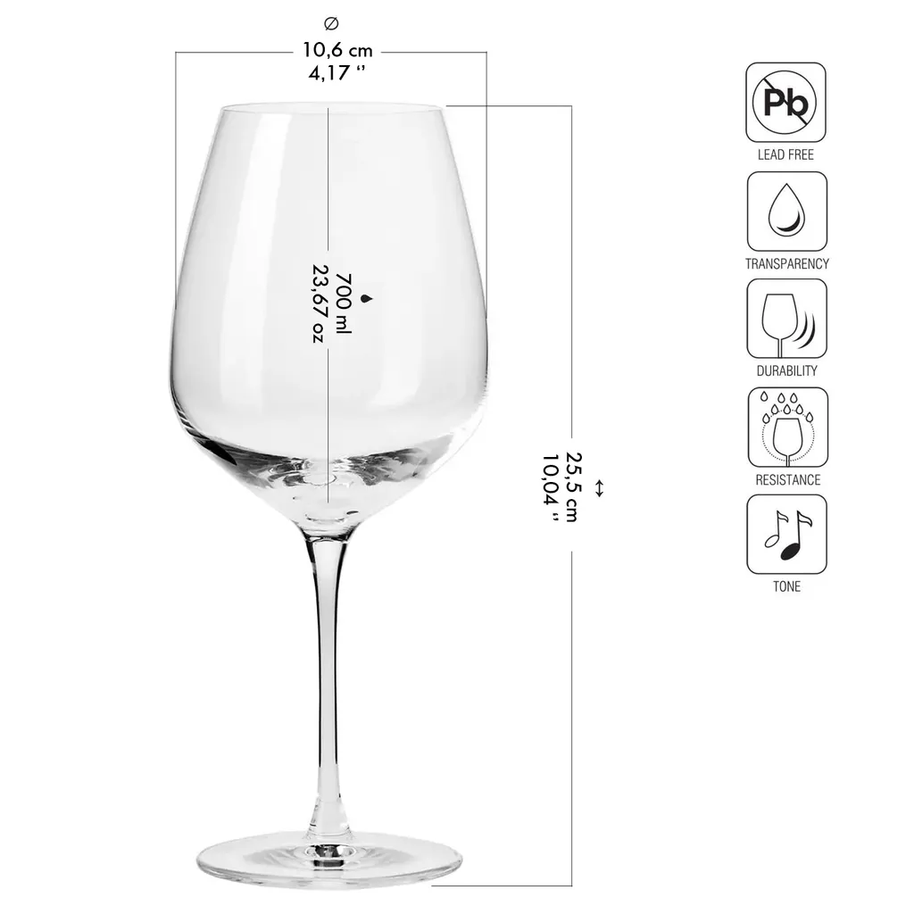 KROSNO Rotweingläser Pinot Noir | Set Von 2 | 700 ML | Kristallglas | Duet Kollektion | Ideal Für Zuhause, Restaurants Und Empfänge | Spülmaschinenfest 2 KROSNO Rotweingläser Pinot Noir | Set Von 2 | 700 ML | Kristallglas | Duet Kollektion | Ideal Für Zuhause, Restaurants Und Empfänge | Spülmaschinenfest – Bild 2