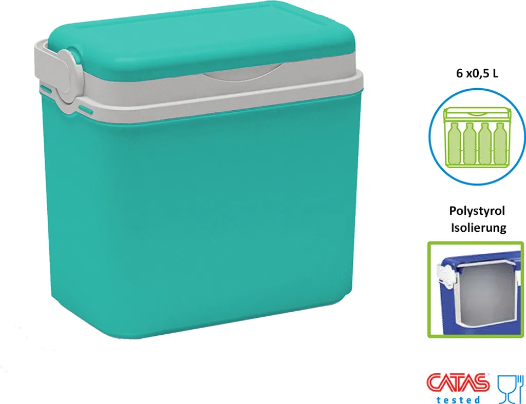 Kühlbox | Passive Kühlbox | Kühltasche 10 Liter, Farbe: Türkis 2 Kühlbox | Passive Kühlbox | Kühltasche 10 Liter, Farbe: Türkis – Bild 2