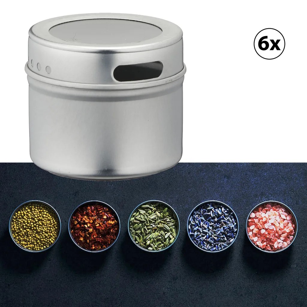Aufbewahrungsdosen Magnetisch 6er Set Gewürzdosen Gewürzbehälter Mehrzweckdose Dosen 1 Aufbewahrungsdosen Magnetisch 6er Set Gewürzdosen Gewürzbehälter Mehrzweckdose Dosen