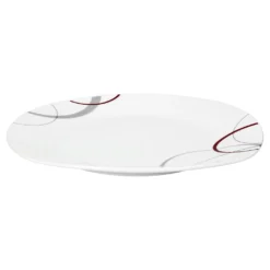 Tafelservice Palazzo 12tlg. - Weiß MitNachbildung-Kreisen In Grau Und Dunkelrot - Für 6 Personen -Küche Produkt Geschäft b0cafdf28e51ef8373a25a6eeadcb110