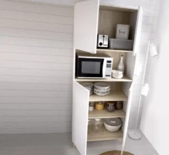 Küchenschrank Mit 4 Türen & 1 Ablage - Weiß & Eichefarben - WAJDI 8 Küchenschrank Mit 4 Türen & 1 Ablage - Weiß & Eichefarben - WAJDI -Küche Produkt Geschäft b12cf0be1836c88bc195cc591ac9a573