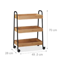 Relaxdays Servierwagen Bambus -Küche Produkt Geschäft b4b1444f6dfcc11c8ee257bba424d460