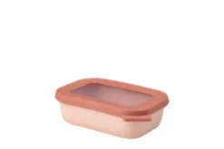 Mepal - Cirqula Vorratsdose Multi Schüssel & Schalen Rechteckig - Aufbewahrungsbox & Frischhaltedosen Mit Deckel - 500 Ml - Nordic Blush