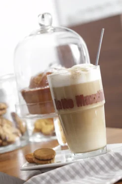 Leonardo Latte Macchiatto Becher 'Solo LM' Mit Löffel, 400ml, Ø 8,5 X 14,7cm (4er Set) -Küche Produkt Geschäft b88f5cc57cd9be35bea7e1baac1ea5d9