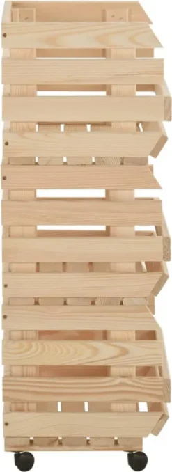 VidaXL Gemüsewagen 77x30x80 Cm Massivholz Kiefer -Küche Produkt Geschäft bb4b3f4a91d5d24b8b2bfdfc5f1e26ce