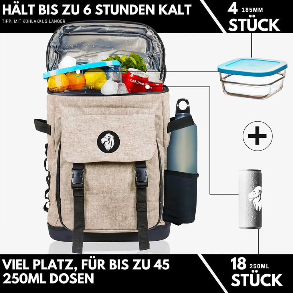 KHALISIA Kühltasche - Fahrradtasche Für Gepäckträger - Einsetzbar Als Gepäckträgertasche - Fahrrad Rucksack - Picknicktasche - Lunchtasche - Thermotasche Hält Kalt & Warm 4 KHALISIA Kühltasche - Fahrradtasche Für Gepäckträger - Einsetzbar Als Gepäckträgertasche - Fahrrad Rucksack - Picknicktasche - Lunchtasche - Thermotasche Hält Kalt & Warm – Bild 4