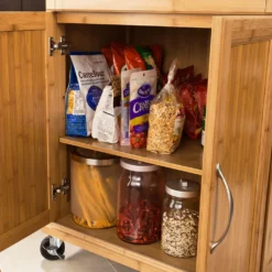 SoBuy Küchenwagen Aus Bambus Mit Edelstahltop, Servierwagen FKW13-N -Küche Produkt Geschäft c03a16eb04f7e24cdddb5d4df094728c