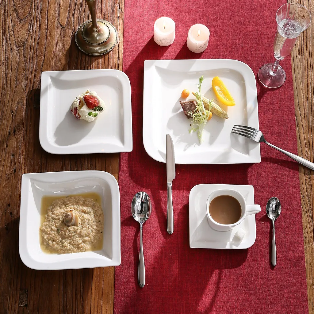 MALACASA, Serie Joesfa, 30 Tlg. Cremeweiß Porzellan Geschirrset Kombiservice Tafelservice Im Eleganten Design Mit Je 6 Tassen, 6 Untertassen, 6 Dessertteller, 6 Suppenteller Und 6 Speiseteller 7 MALACASA, Serie Joesfa, 30 Tlg. Cremeweiß Porzellan Geschirrset Kombiservice Tafelservice Im Eleganten Design Mit Je 6 Tassen, 6 Untertassen, 6 Dessertteller, 6 Suppenteller Und 6 Speiseteller – Bild 7