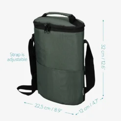 Navaris Kühltasche Für 2x Weinflasche - Kühler Tasche Für 2 Flaschen Wein Prosecco Oder 4 Bierdosen - Flaschentasche Mit Tragegurt In Grau -Küche Produkt Geschäft c46658207ecef866e8dd5dcfd9a27b30