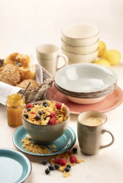 Mäser 931601 Frühstücksset Lumaca Für 6 Personen, Steingut, Dunkelblau (1 Set, 18-teilig) -Küche Produkt Geschäft c46df559f097f1a67db40a8a61eda8bb