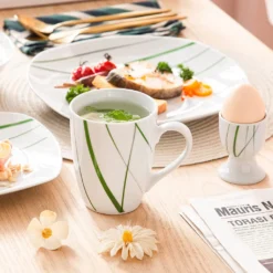 VEWEET Porzellan Tafelservice 'Aviva' 100-teilig Set, Kombiservice Mit Dessertteller, Speiseteller, Suppenteller, Müslischalen, Kaffeebecher, Kaffeetassen Set, Eierbecher, Milch- Und Zuckerset -Küche Produkt Geschäft ca6b15f33907e39ed58dd512990fb84c