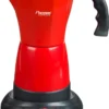 Bestron Elektrischer Espresso-Kocher Mit 360° Basis, Viva Italia, Für 6 Espressotassen: 180 Ml, 480 Watt, Aluminium, Farbe: Rot