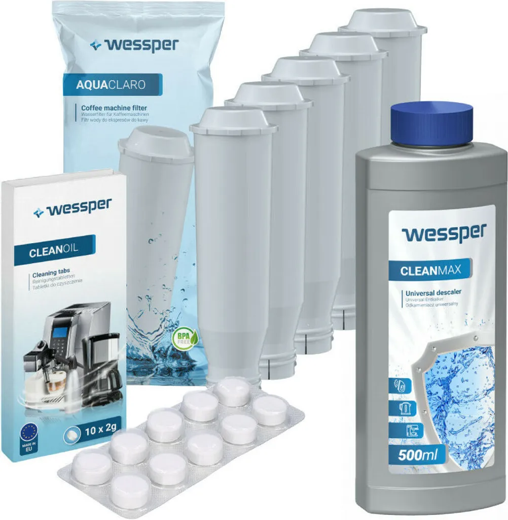 5x Wessper Wasserfilter Für Krups Mit Entkalker Und Reinigungstabletten 1 5x Wessper Wasserfilter Für Krups Mit Entkalker Und Reinigungstabletten
