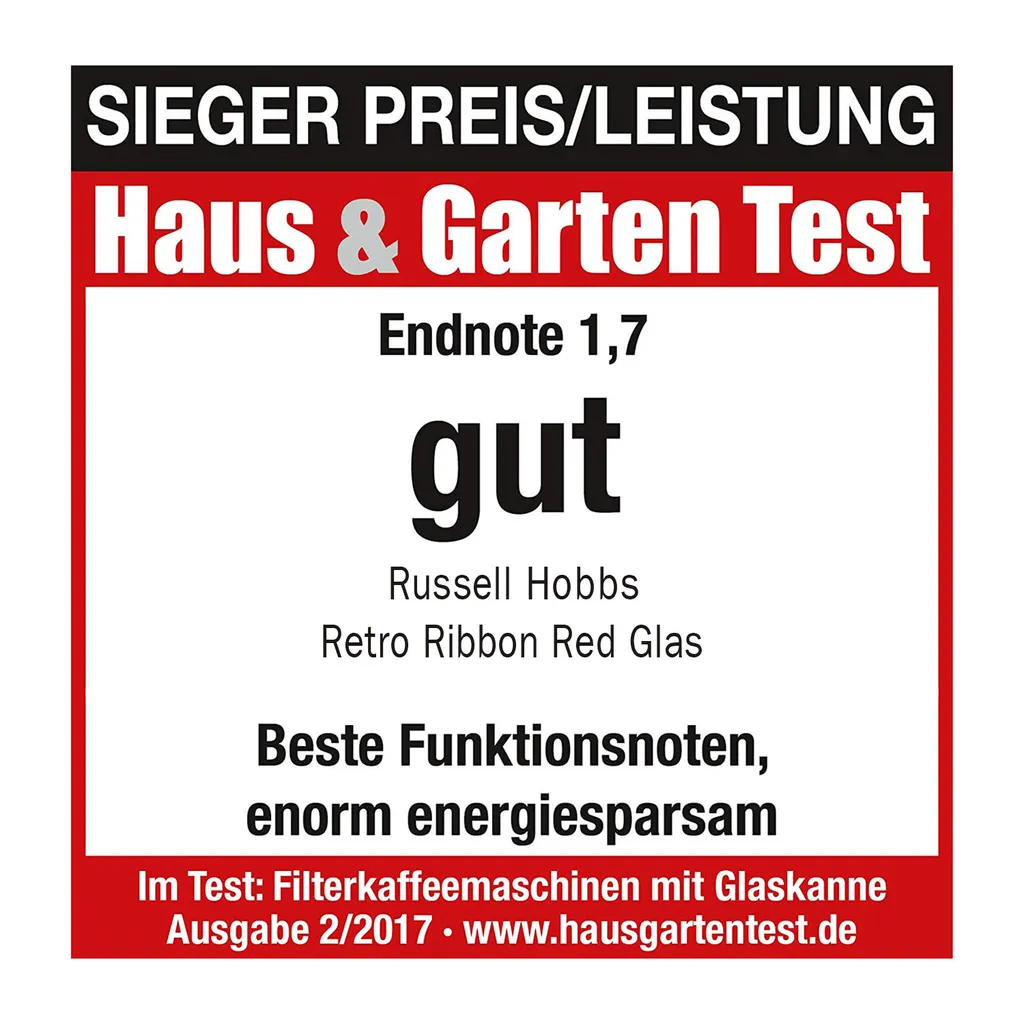 Russell Hobbs 21700-56 Retro Ribbon Red Kaffeemaschine 13 Russell Hobbs 21700-56 Retro Ribbon Red Kaffeemaschine – Bild 13