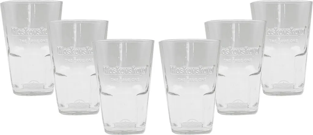 Moskovskaya Vodka Wodka 6er Set Longdrink Glas Gläser 6x 0,340 Liter 1 Moskovskaya Vodka Wodka 6er Set Longdrink Glas Gläser 6x 0,340 Liter