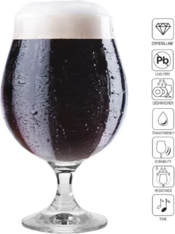 KROSNO Elite Dunkel Stout Biergläser, 6er-Set, 500 Ml -Küche Produkt Geschäft cc259e223faeed0dee1d6a0d18e2cc2f