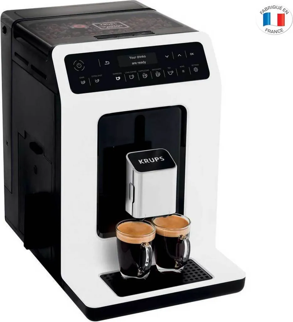 Krups Evidence EA8901 Freistehende Vollautomatische Espressomaschine 2,3L 2Tassen White - Kaffeemaschine (Freistehend, Espressomaschine, 2,3 L, Integriertes Mahlwerk, 1450 W, Weiß) 4 Krups Evidence EA8901 Freistehende Vollautomatische Espressomaschine 2,3L 2Tassen White - Kaffeemaschine (Freistehend, Espressomaschine, 2,3 L, Integriertes Mahlwerk, 1450 W, Weiß) – Bild 4