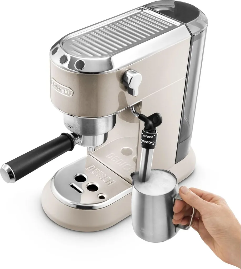 De'Longhi Delonghi Kaffeemaschine Dedica Metallics EC785.BG Pumpendruck 15 Bar, Eingebauter Milchaufschäumer, Manuell, 1300 W, Beige 2 De'Longhi Delonghi Kaffeemaschine Dedica Metallics EC785.BG Pumpendruck 15 Bar, Eingebauter Milchaufschäumer, Manuell, 1300 W, Beige – Bild 2