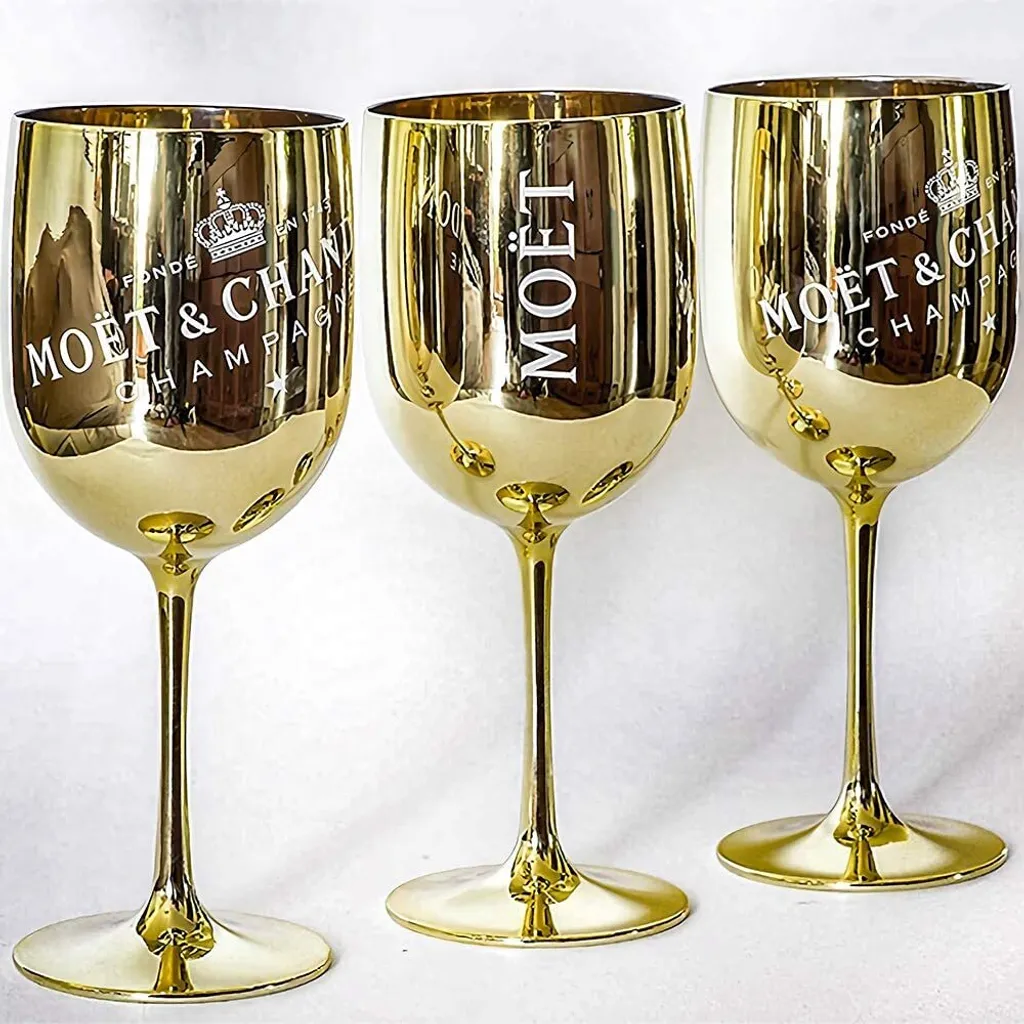 Moët & Chandon Champagnergläser Gold 6er Set Gläser Geschenkset 2 Moët & Chandon Champagnergläser Gold 6er Set Gläser Geschenkset – Bild 2