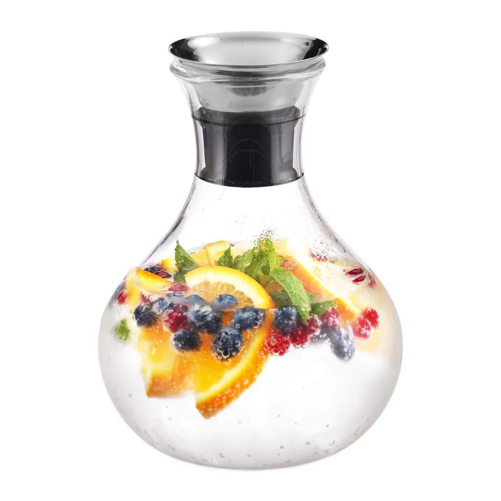 Relaxdays Glaskaraffe 1,5 Liter Bauchig 1 Relaxdays Glaskaraffe 1,5 Liter Bauchig