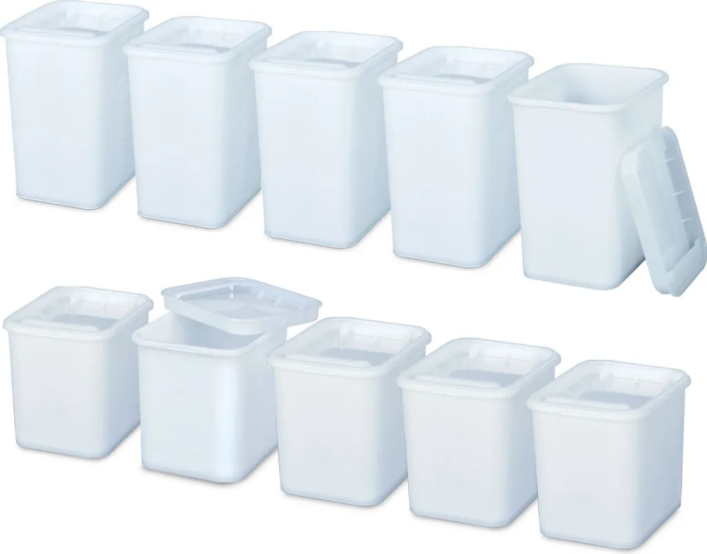 BRB Set Mit 10 Vorratsdosen In Gastronomiequalität, 5X 2 Liter, 5X 3 Liter, Mit Deckel 1 BRB Set Mit 10 Vorratsdosen In Gastronomiequalität, 5X 2 Liter, 5X 3 Liter, Mit Deckel