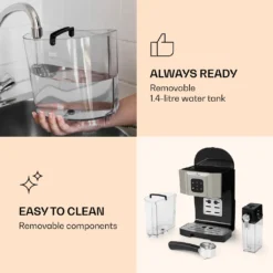 BellaVita Kaffeemaschine 3-in-1 1450 W 20 Bar Milchschäumer -Küche Produkt Geschäft d56adfe7a87c52751f8445a1699045f1
