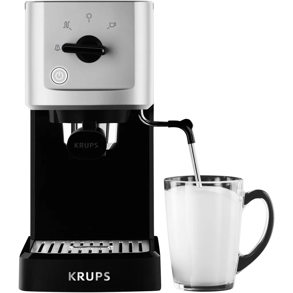 Krups Espressomaschine Calvi Steam&Pump XP344010 + Kaffeemühle + 1kg Best Crema Kaffeebohnen 2 Krups Espressomaschine Calvi Steam&Pump XP344010 + Kaffeemühle + 1kg Best Crema Kaffeebohnen – Bild 2