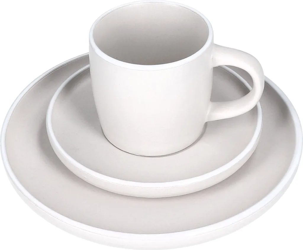 18tlg. Kaffeeservice Lea 6 Personen Kuchenteller Kaffee-Tasse Weiß Steingut 3 18tlg. Kaffeeservice Lea 6 Personen Kuchenteller Kaffee-Tasse Weiß Steingut – Bild 3