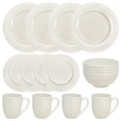 Porzellan Geschirr Set Weiß Für 4 Personen 16-teiliges Tafelservice Kombiservice -Küche Produkt Geschäft d73a40a001f90b4aeba44da59235112c